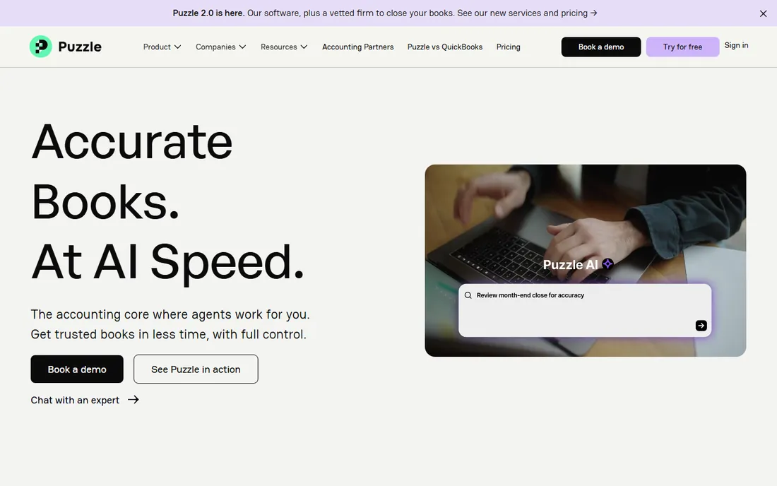 Puzzle homepage
