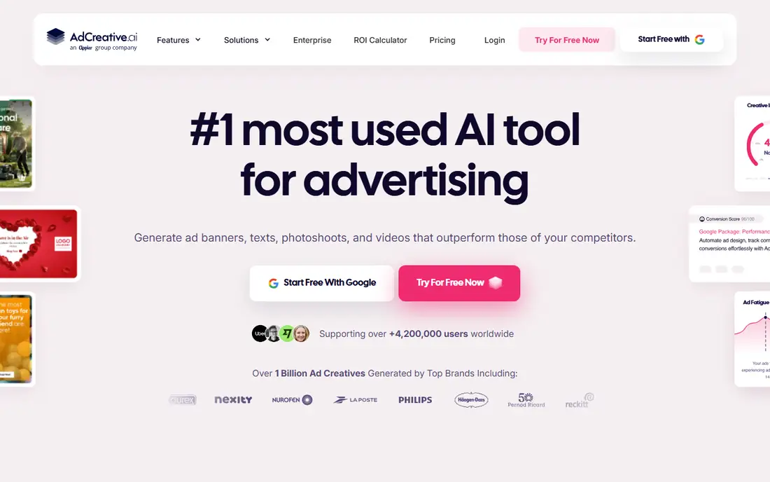 AdCreative.ai homepage