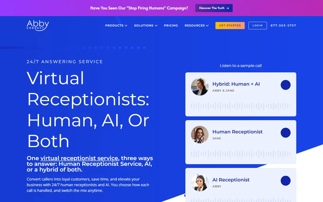 Abby Connect homepage