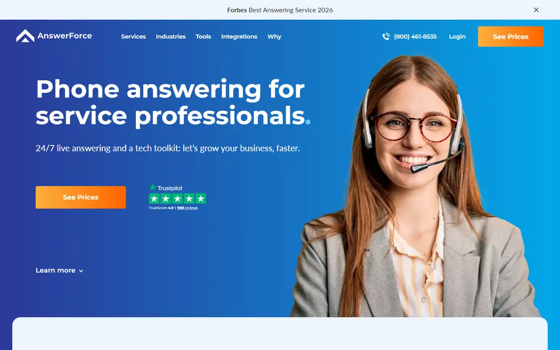 AnswerForce homepage
