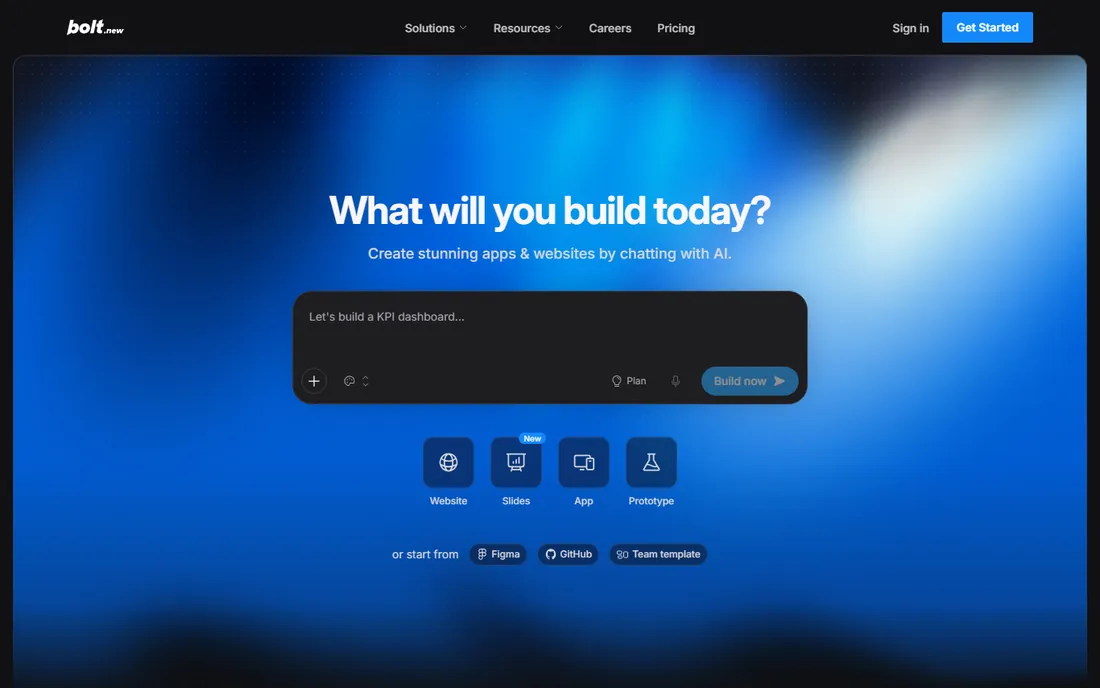 Bolt homepage