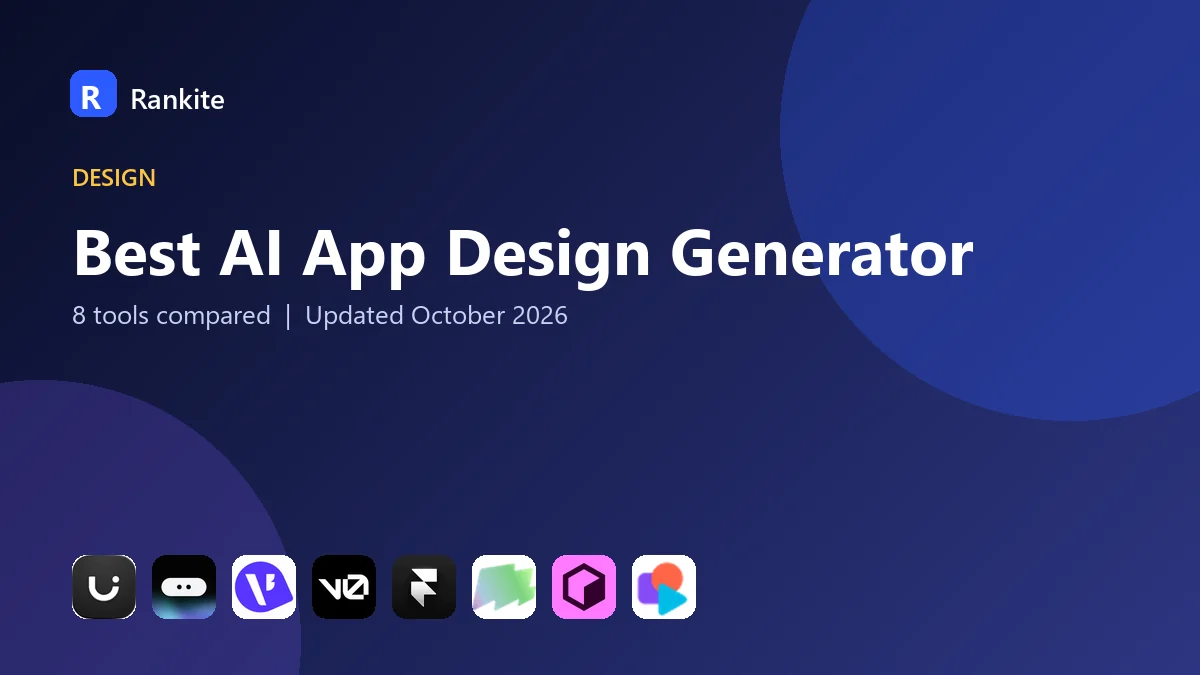 Best AI App Design Generator in 2026: 8 Tools Compared