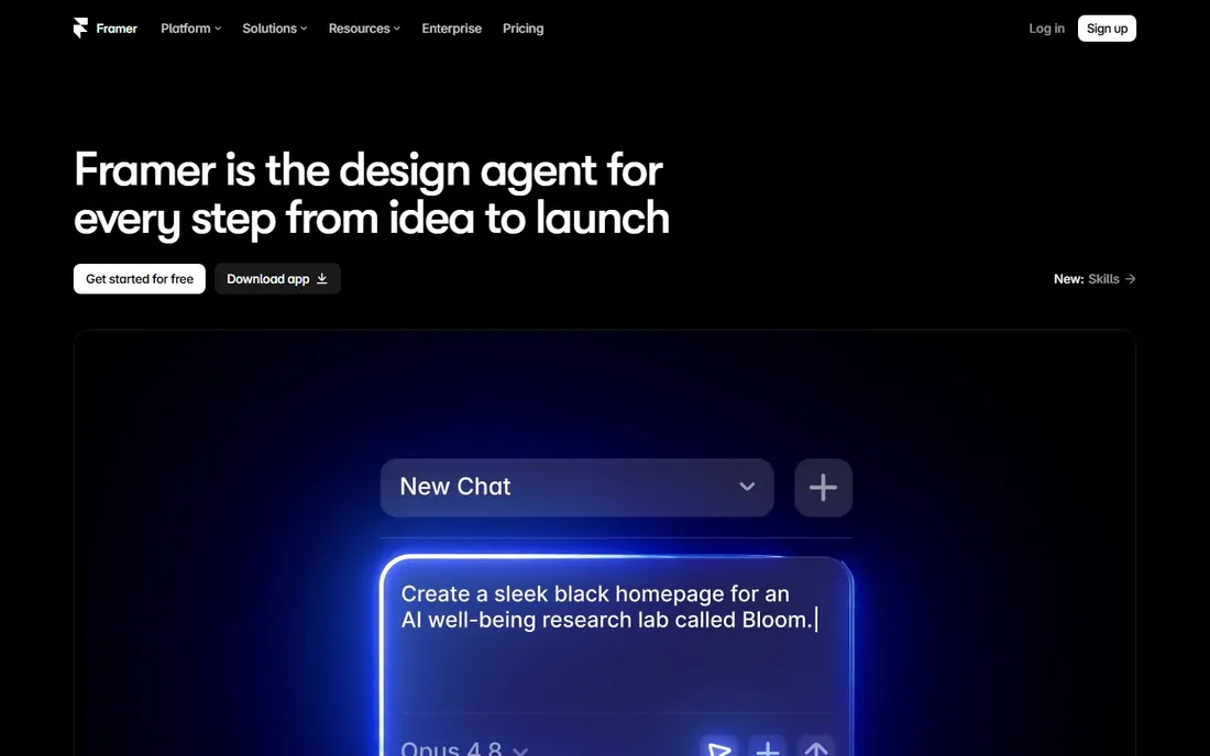 Framer homepage