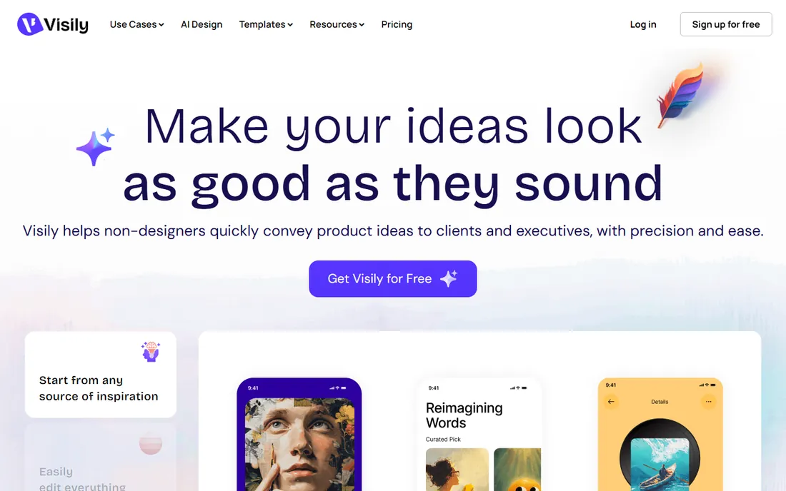 Visily homepage