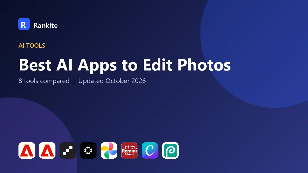 Best AI Apps to Edit Photos in 2026: 8 Tools Compared