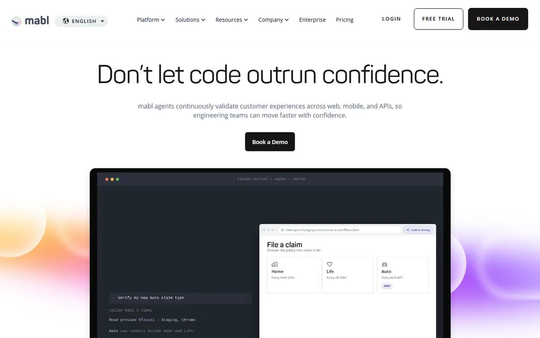mabl homepage