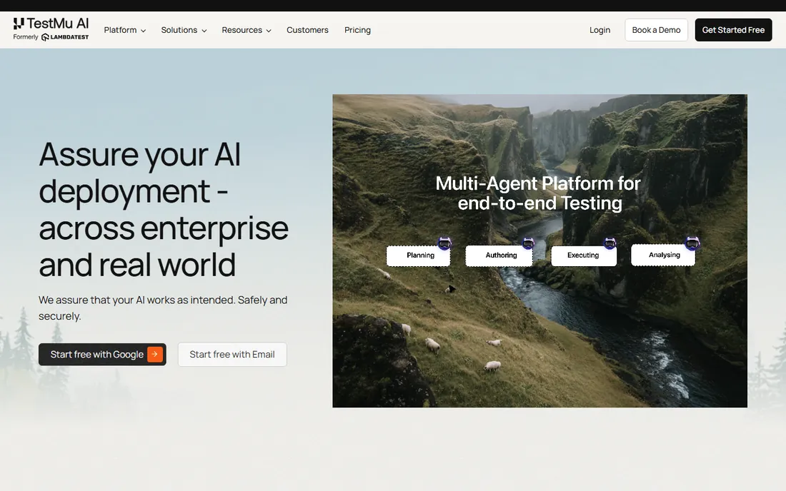 TestMu AI (formerly LambdaTest) homepage