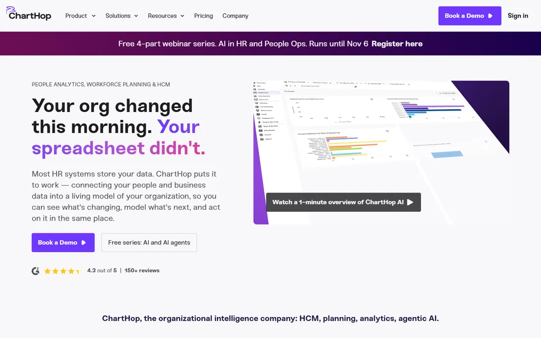 ChartHop homepage