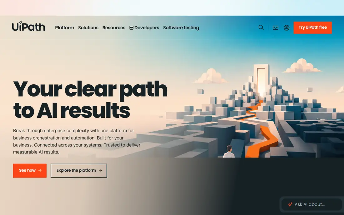 UiPath homepage
