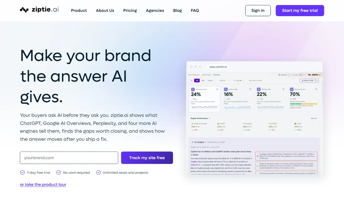 ZipTie homepage