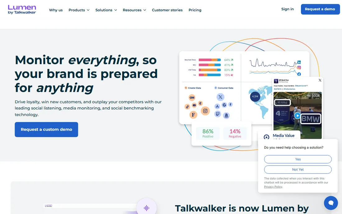 Talkwalker homepage