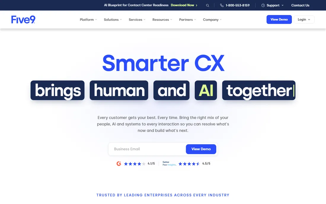 Five9 homepage