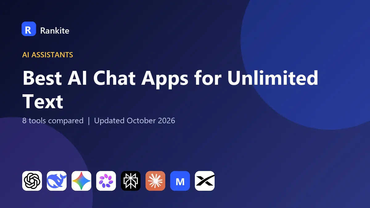 Best AI Chat Apps for Unlimited Text in 2026: 8 Tools Compared