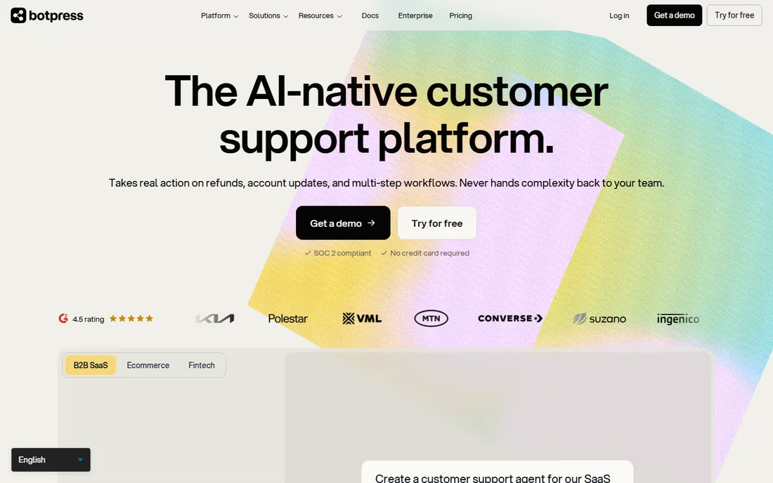 Botpress homepage