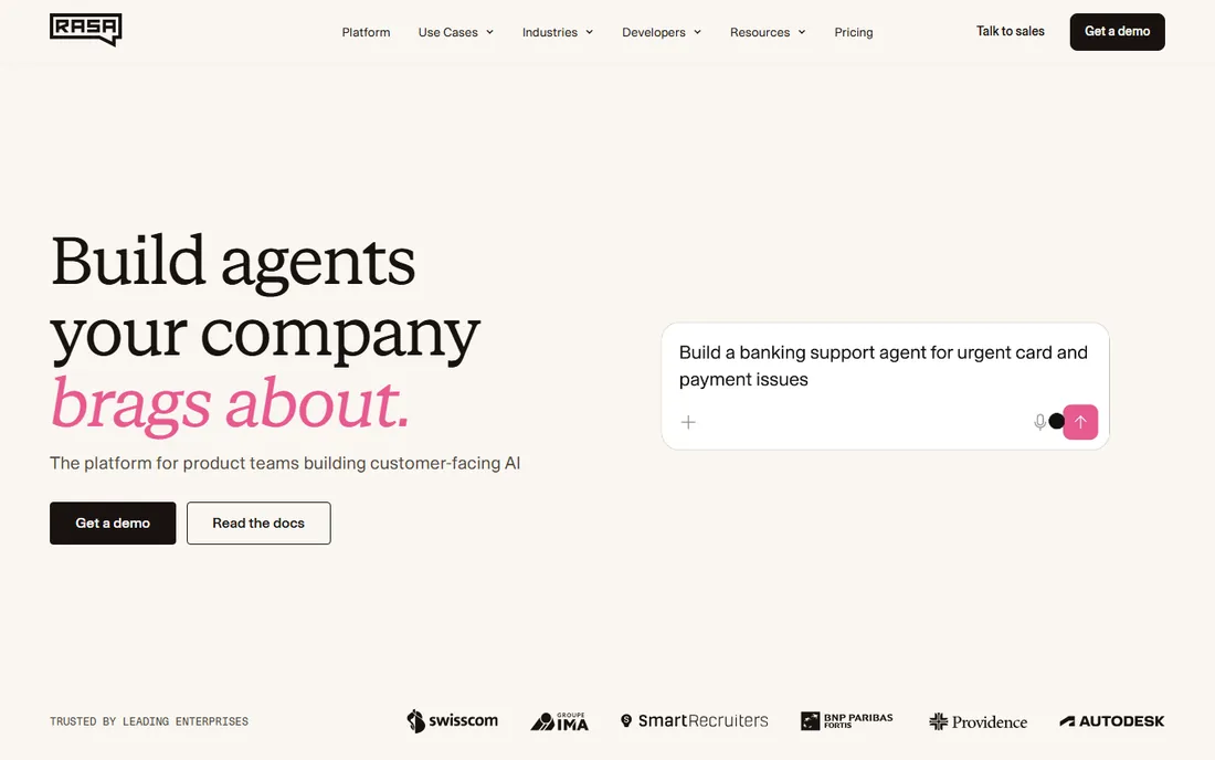 Rasa homepage