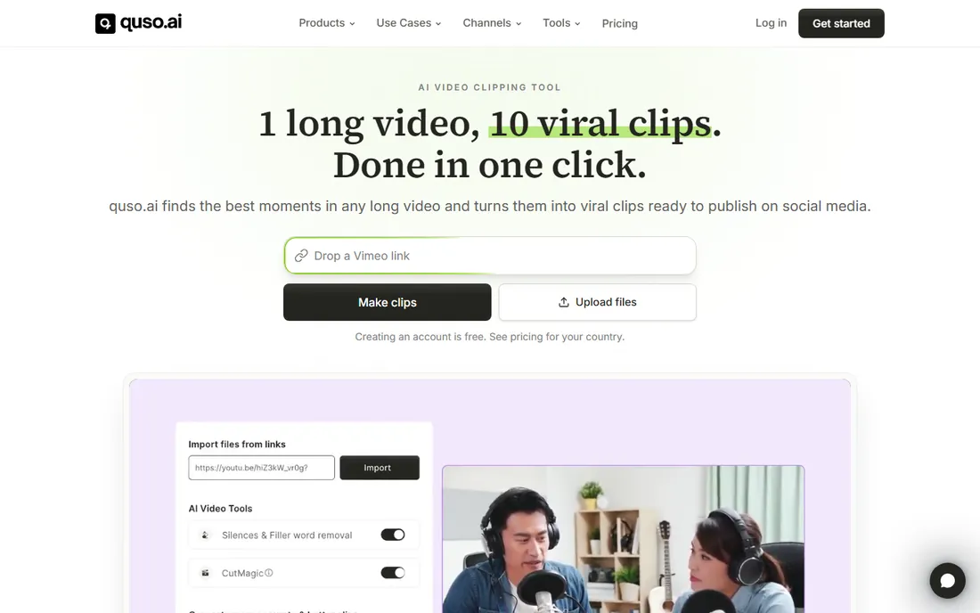 quso.ai homepage