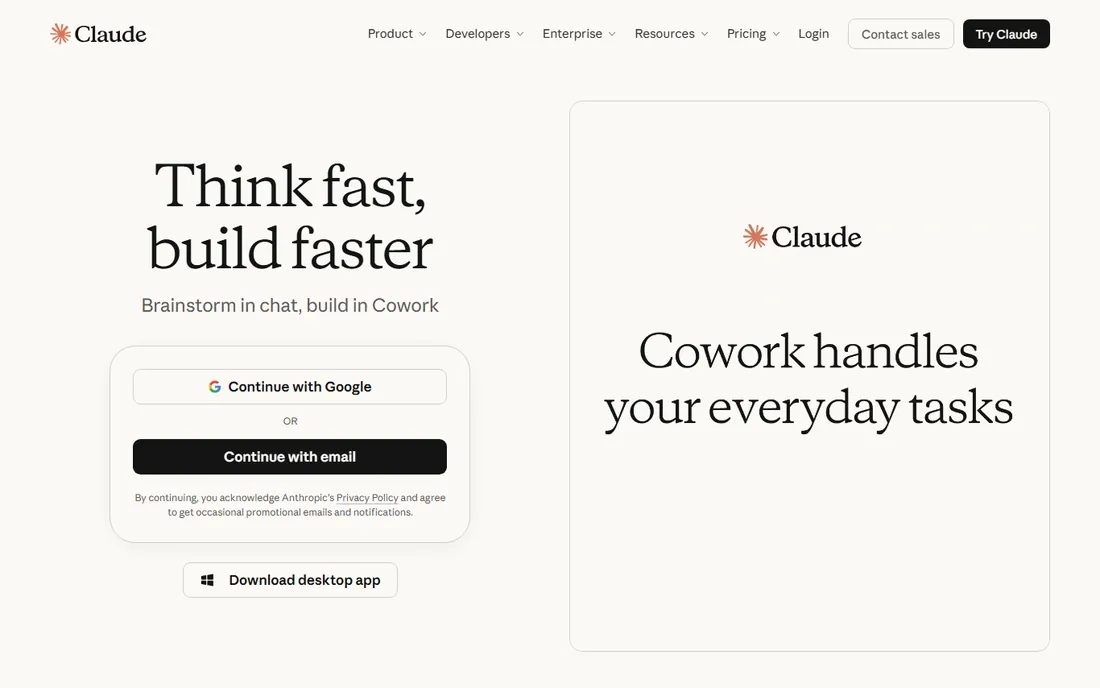 Claude Code homepage