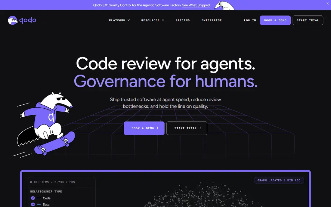 Qodo homepage