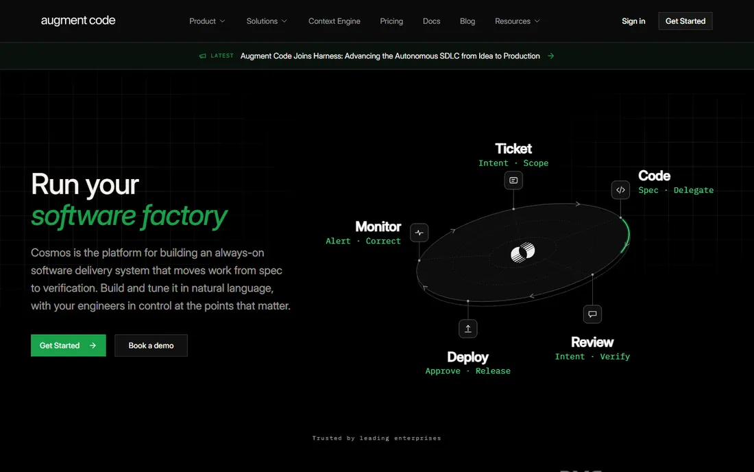 Augment Code homepage