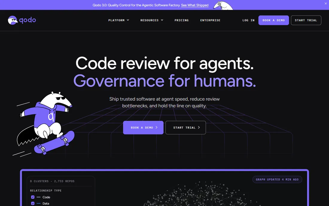 Qodo homepage