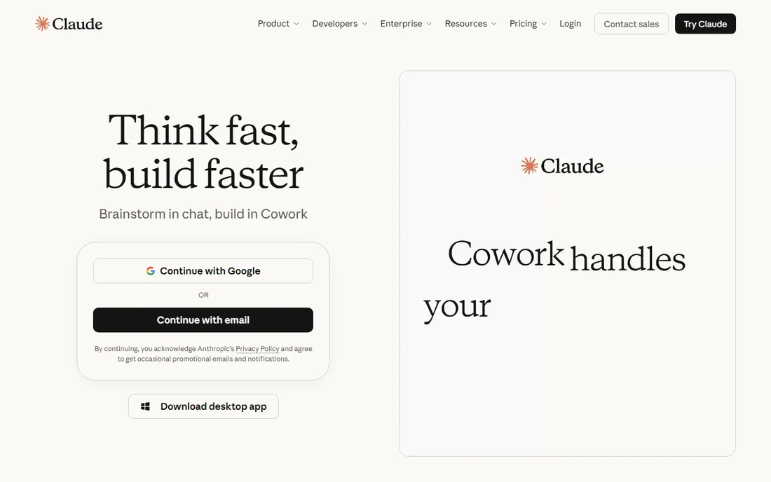 Claude Code homepage