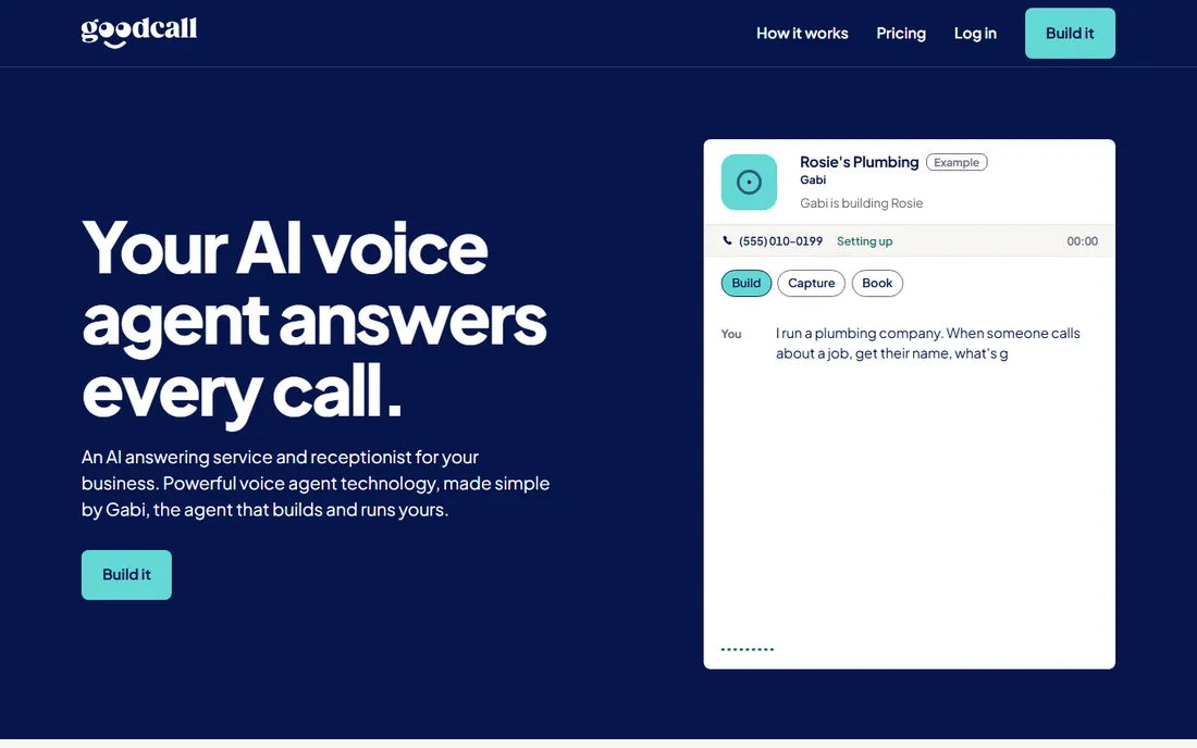 Goodcall homepage