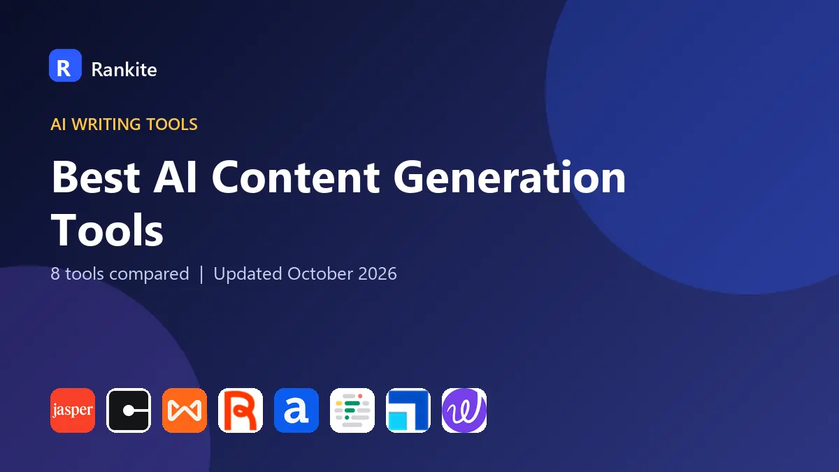 Best AI Content Generation Tools in 2026: 8 Tools Compared