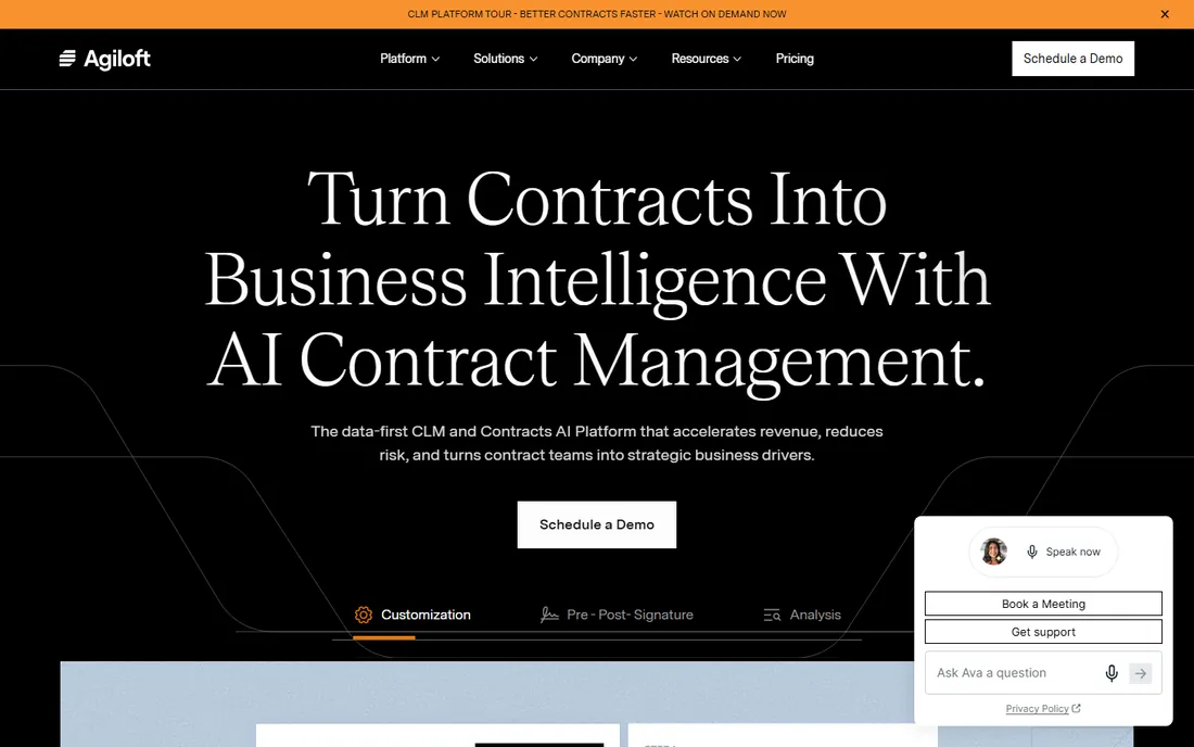 Agiloft homepage