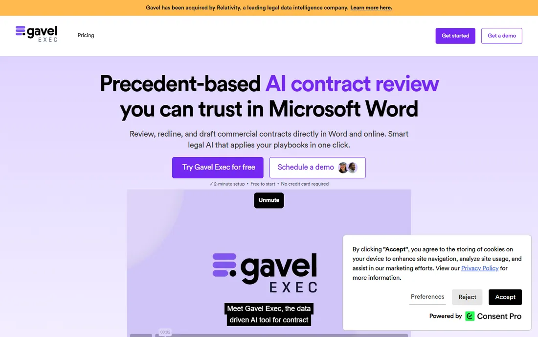 Gavel Exec homepage