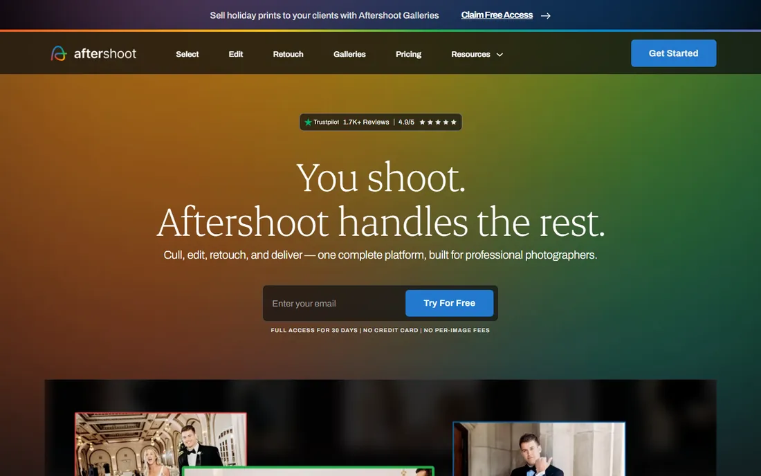 Aftershoot homepage
