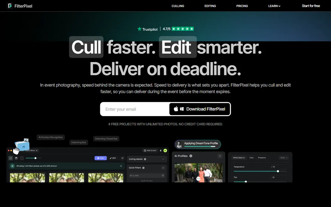FilterPixel homepage