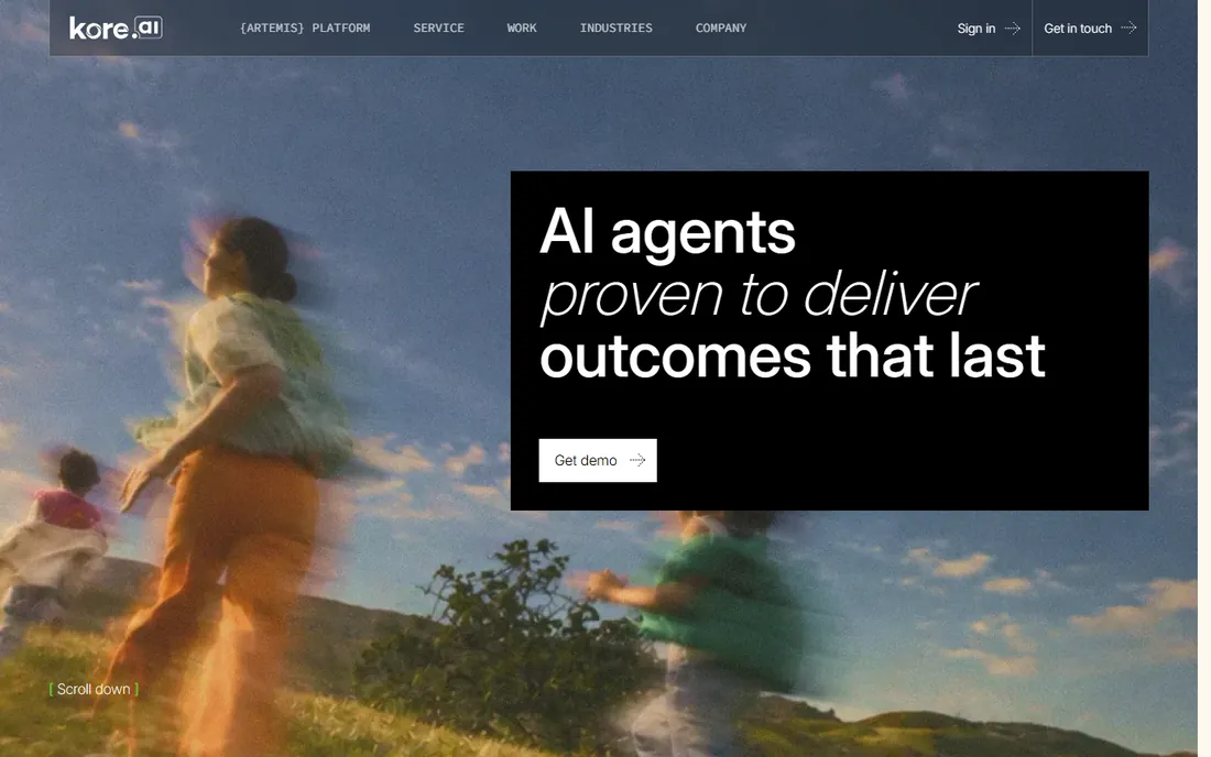 Kore.ai homepage