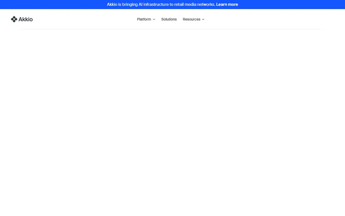 Akkio homepage