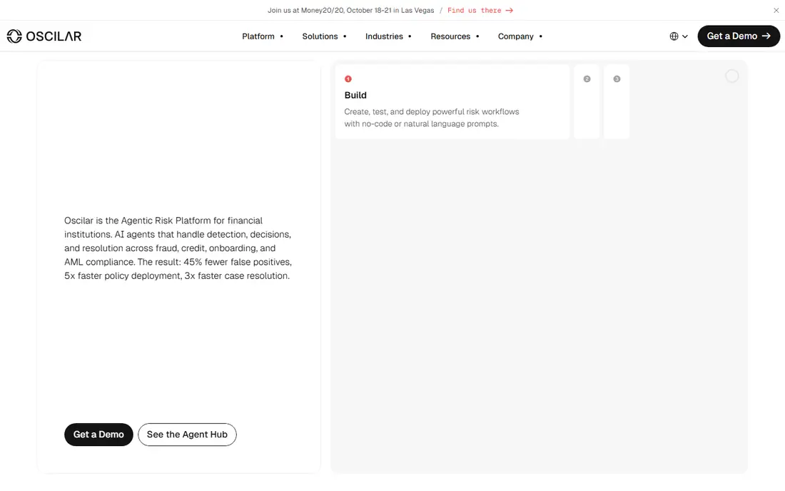 Oscilar homepage