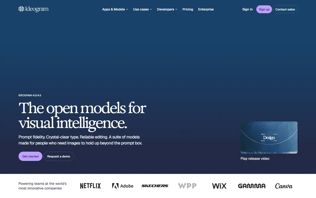 Ideogram homepage