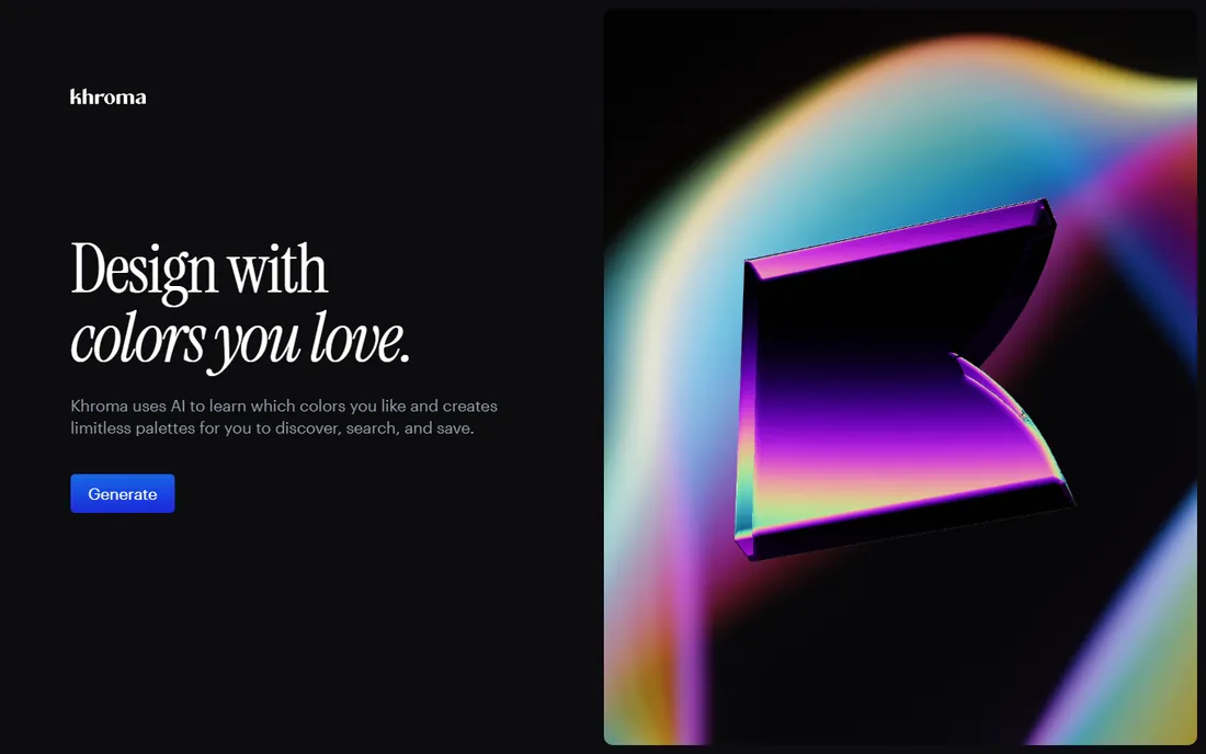 Khroma homepage