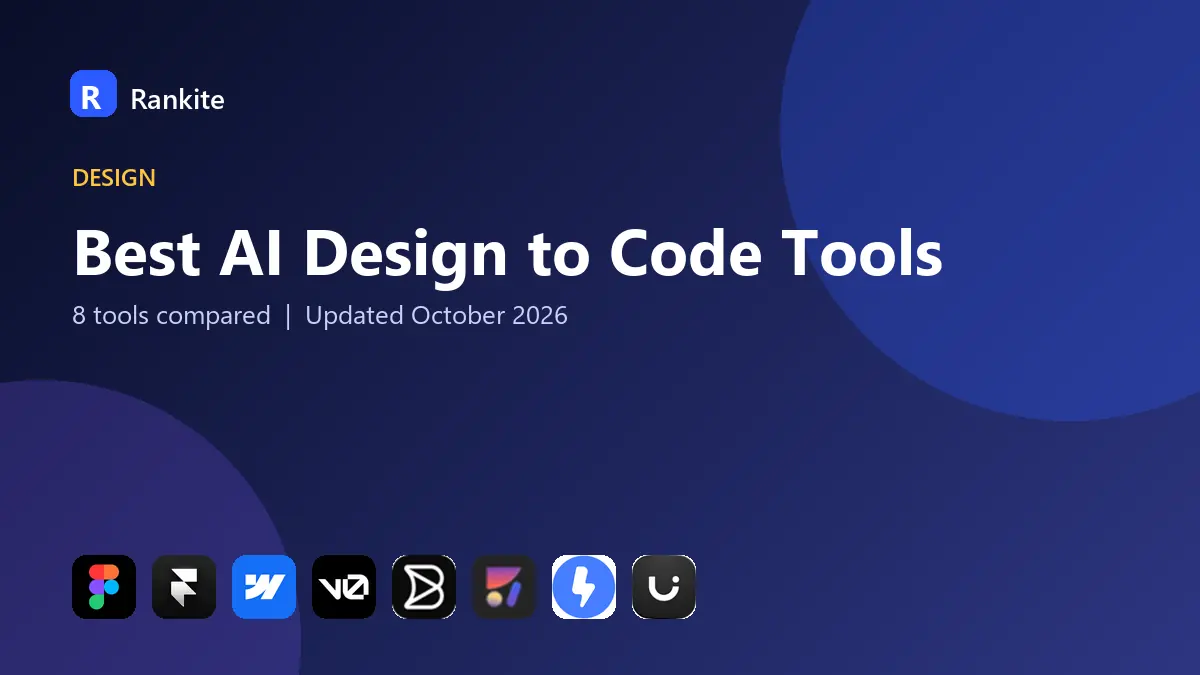 Best AI Design to Code Tools in 2026: 8 Tools Compared