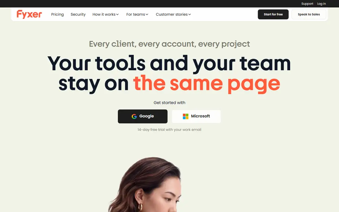 Fyxer homepage