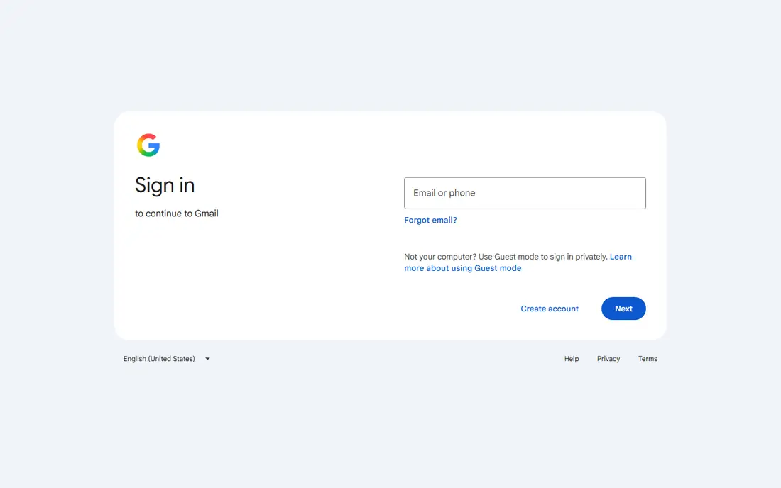 Gmail with Gemini homepage