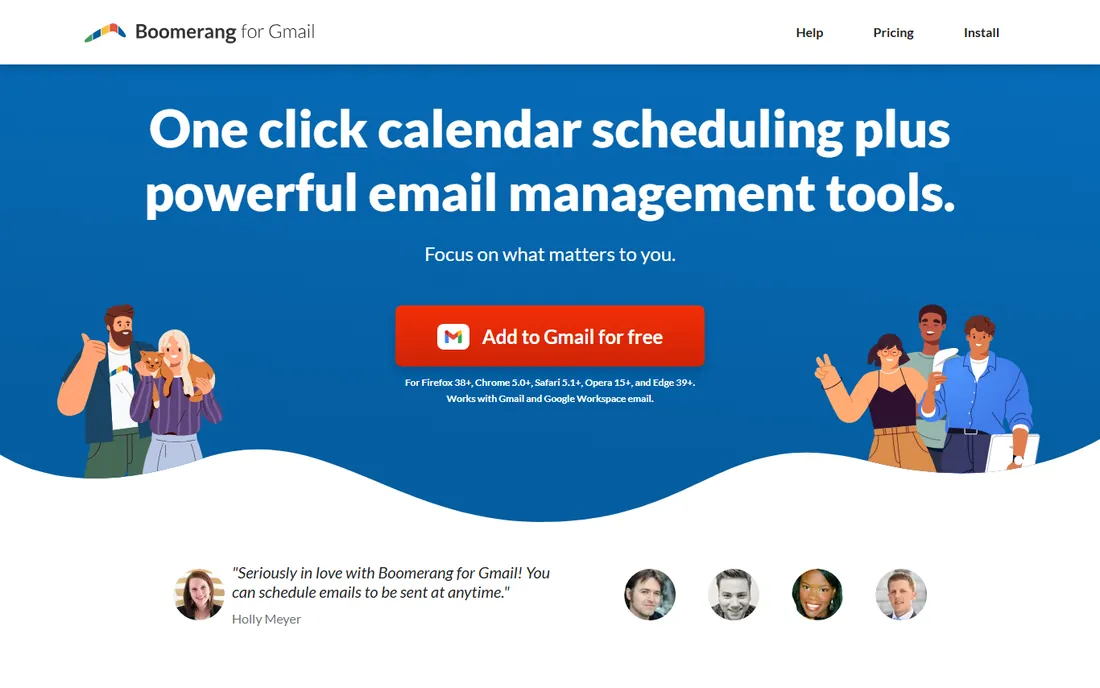 Boomerang homepage