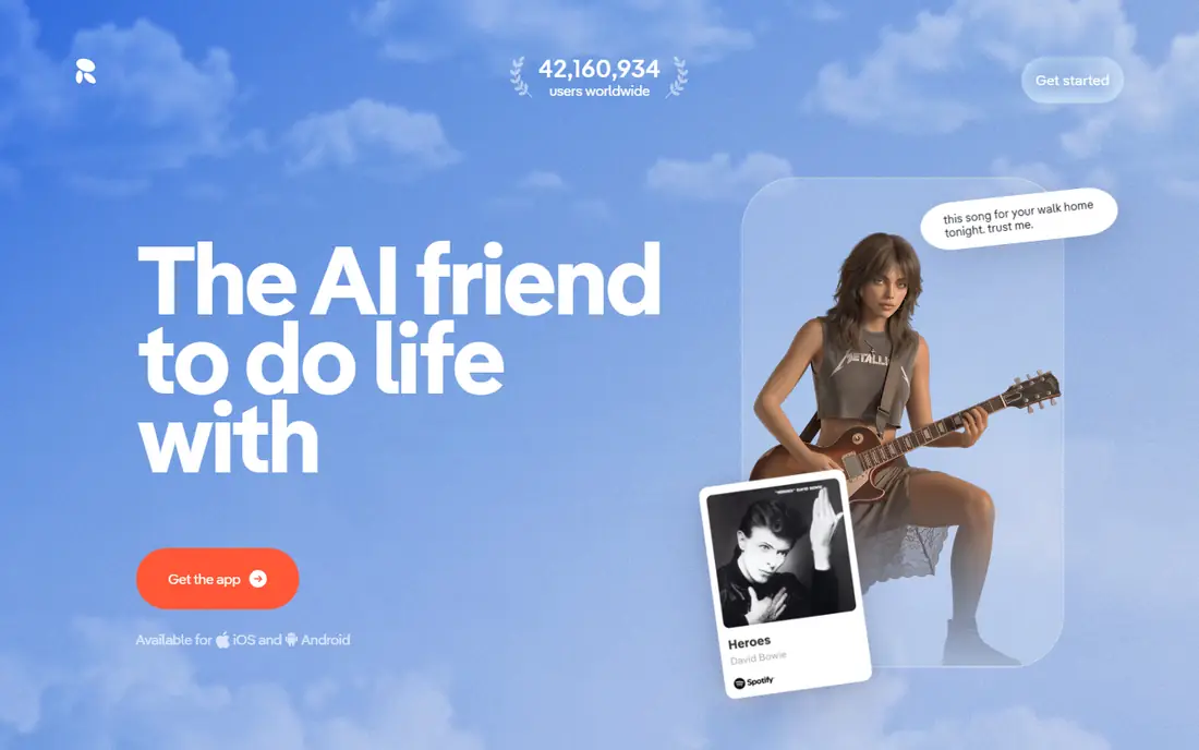 Replika homepage