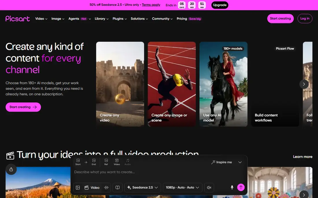 Picsart homepage