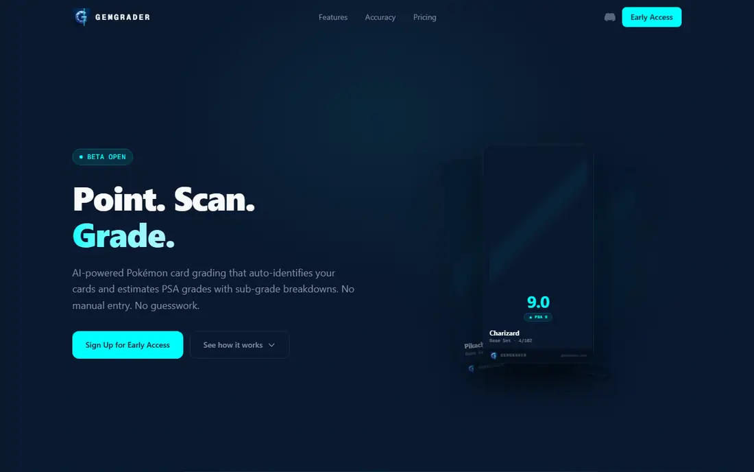 GemGrader homepage