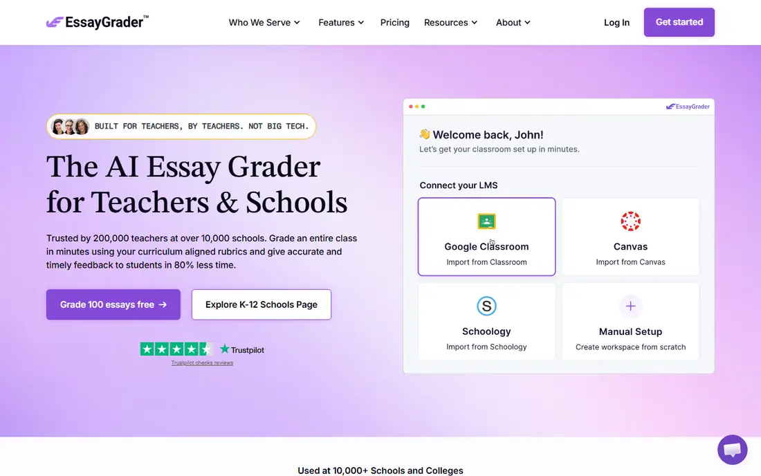 EssayGrader homepage