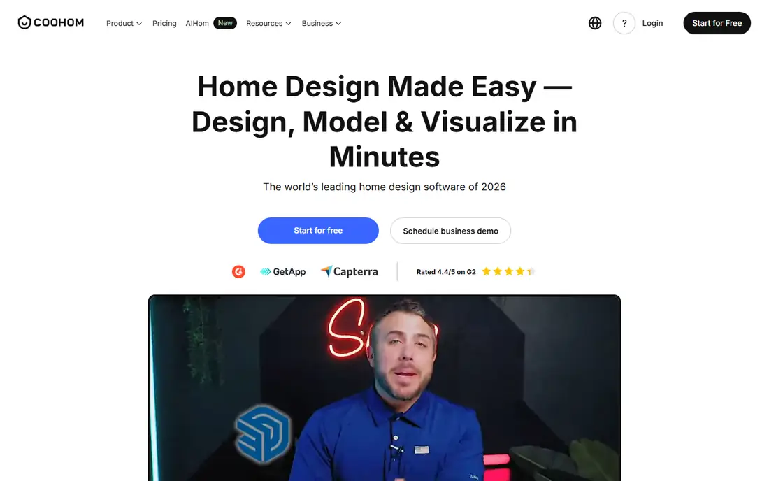 Coohom homepage