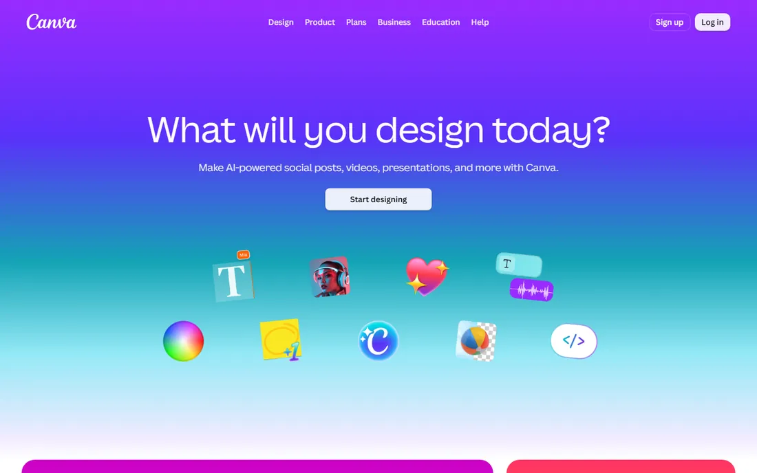 Canva Magic Media homepage