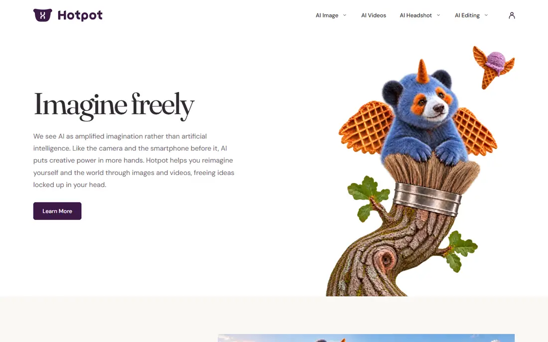 Hotpot.ai homepage