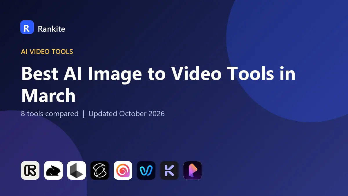 Best AI Image to Video Tools in March 2026: 8 Tools Compared