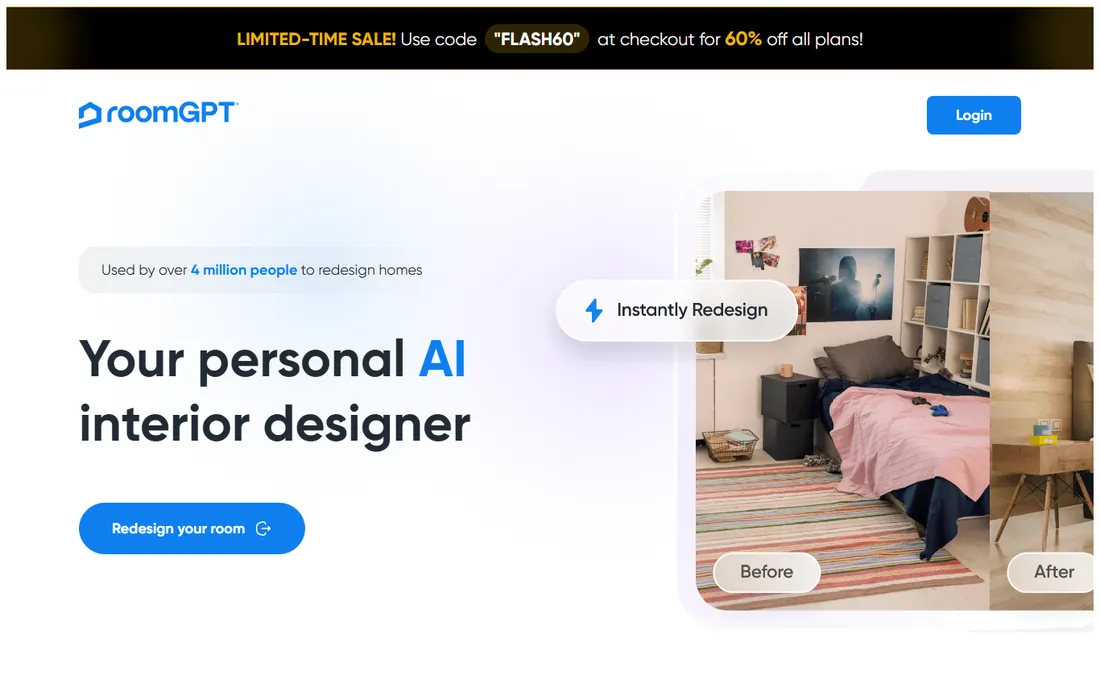 RoomGPT homepage