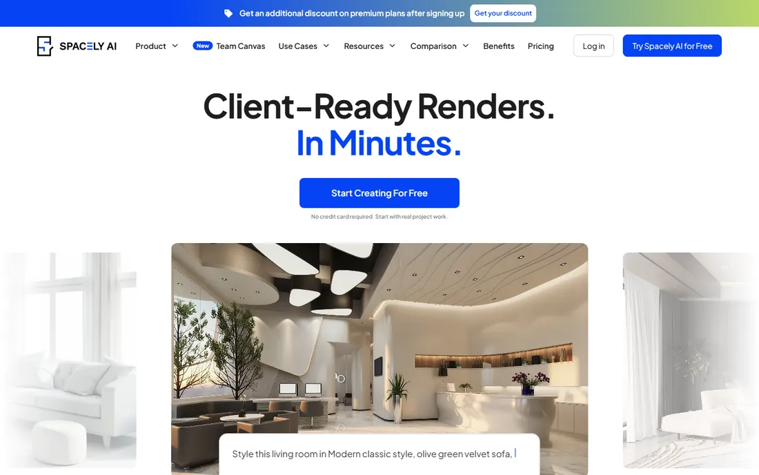 Spacely AI homepage